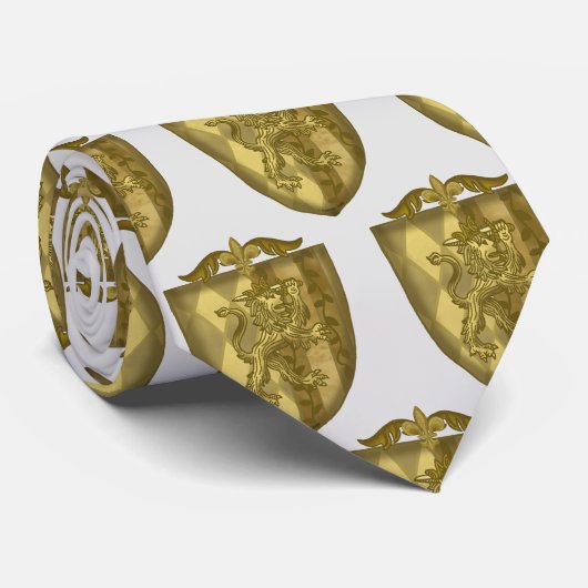 Cravate Blason de famille Lion Shield (Roulé)