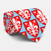 Cravate Blason de Florence Lys Florentin rouge (Roulé)