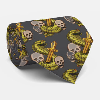 Cravate Blason de la famille King Cobra Sword 