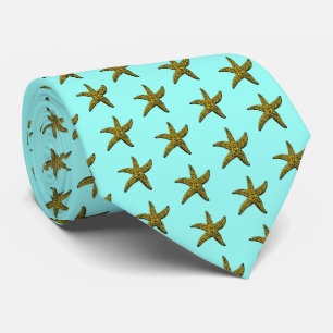 Cravate Blason Dessin Étoile de Mer Vintage