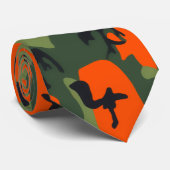 Cravate Blaze Orange and Green Camo (Roulé)