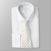 Cravate Blessures d'or mûre Llama Animal Blanc Motif (Attaché)
