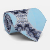 Cravate Bleu Abstrait (Roulé)