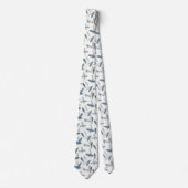 Cravate Bleu Ardoise Faux Soie | Style Designer Abstrait (Devant)