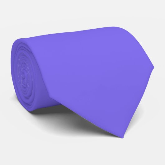 Cravate Bleu ardoise moyen violet couleur uni (Roulé)