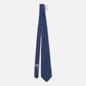 Cravate bleu argenté Médicale Caduceus (Dos)