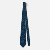 Cravate Bleu Art Déco Motif élégant design moderne chic (Devant)