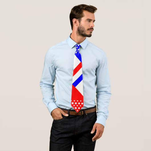 Cravate Bleu blanc (En situation)
