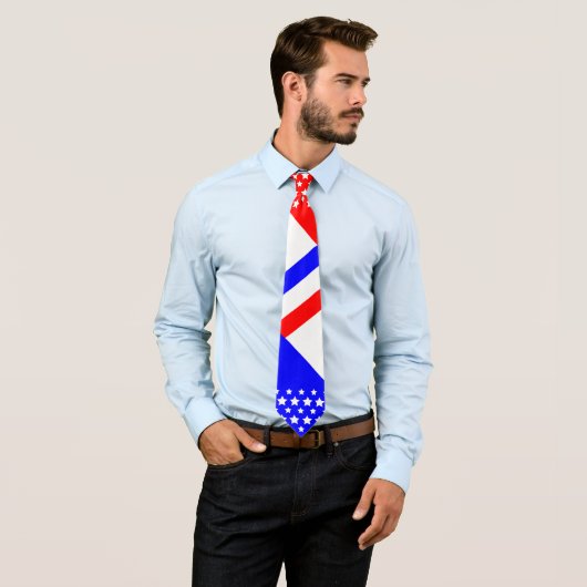 Cravate Bleu blanc (En situation)