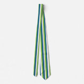Cravate Bleu Blanc Vert Frappes Verticales (Dos)