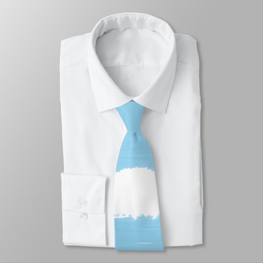 Cravate Bleu bleu blanc éclats (Attaché)