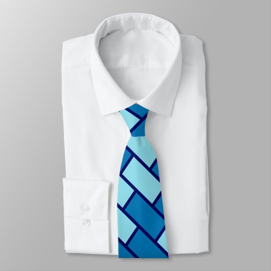 Cravate Bleu Bleu Brise (Attaché)