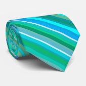 Cravate Bleu bleu océan et turquoise (Roulé)