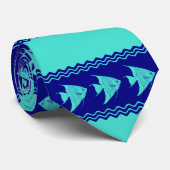 Cravate Bleu bleu turquoise de l'Ange (Roulé)