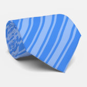 Cravate Bleu bonbons rayures (Roulé)