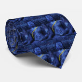 Cravate bleu-Bouddha, bleu-Bouddha, bleu-Bouddha, (Roulé)