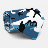 Cravate Bleu Camo d'hiver (Roulé)
