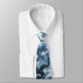 cravate bleu camouflage (Attaché)