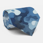 cravate bleu camouflage (Roulé)