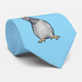 Cravate bleu clair avec un doux petit pigeon (Roulé)