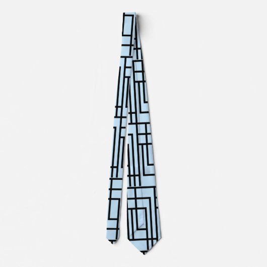 Cravate Bleu clair Beau design Motif (Dos)