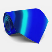 Cravate Bleu Cyan Abstrait rayures (Roulé)