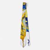 Cravate Bleu d'alcool à l'encre fumée Splash (Devant)