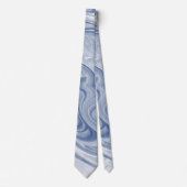 Cravate Bleu d'ardoise tourbillonnant Abstrait (Devant)