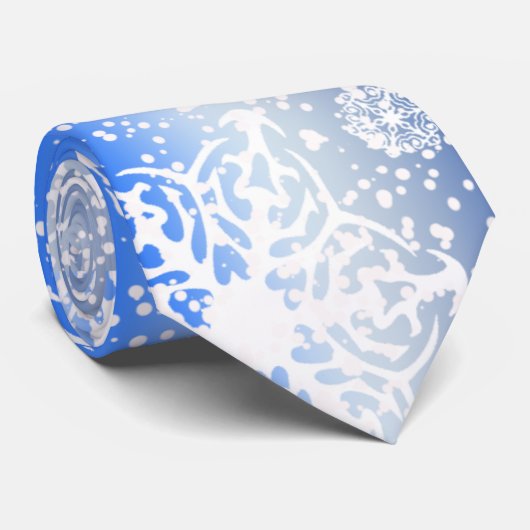 Cravate bleu de blanc dehors (Roulé)