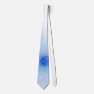 Cravate Bleu de flottement sur le blanc