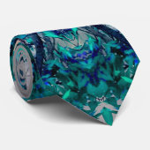 Cravate bleu de mandala (Roulé)