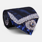 Cravate Bleu de port au carnaval de Venise (Roulé)