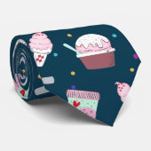 Cravate bleu de variétés de crème glacée (Roulé)