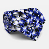 Cravate Bleu Dégradé Rempli Mécanique Dessin Mosaïque (Roulé)