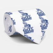 Cravate Bleu Démangé De Neige (Roulé)