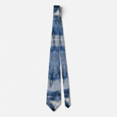Cravate bleu denim (Devant)