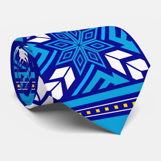 Cravate Bleu d'esprit de vent (Roulé)