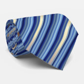 Cravate Bleu et Argent Diagonal (Roulé)