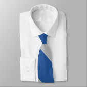 Cravate Bleu et Argent Force Large University Stripe (Attaché)