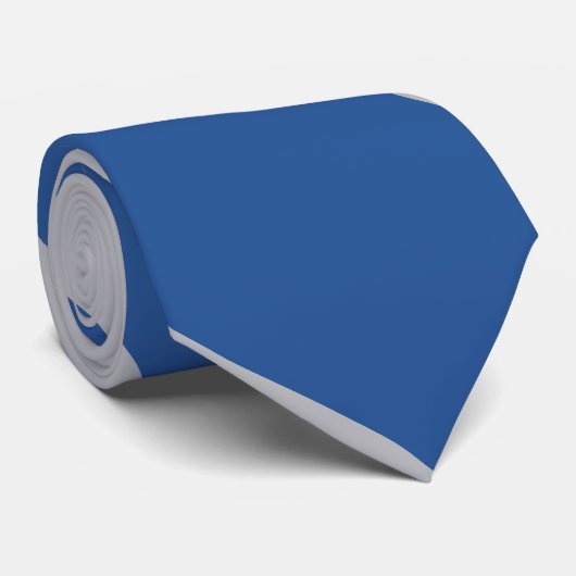 Cravate Bleu et Argent Force Large University Stripe (Roulé)