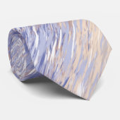 Cravate Bleu et beige Abstrait et embrouillé (Roulé)