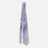 Cravate Bleu et beige Abstrait et embrouillé (Dos)