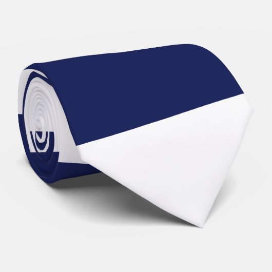 Cravate Bleu et blanc (Roulé)
