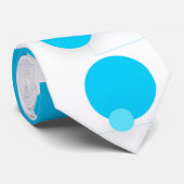 Cravate Bleu et blanc bulles (Roulé)