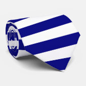 Cravate Bleu et blanc de la marine (Roulé)