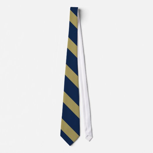 Cravate Bleu et Gold University Stripe (Devant)