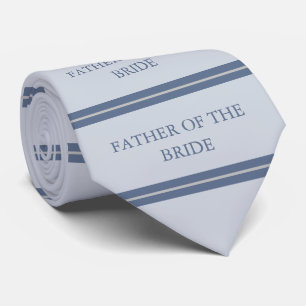 Cravate Bleu et gris floral père de la BRIDE/GROOM