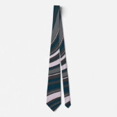 Cravate bleu et gris rustique pour hommes (Devant)