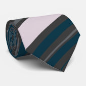 Cravate bleu et gris rustique pour hommes (Roulé)