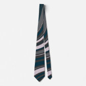 Cravate bleu et gris rustique pour hommes (Devant)